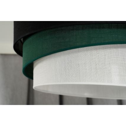 Duolla - Lámpara colgante TRIO 1xE27/15W/230V diá. 45 cm negro/verde/blanco