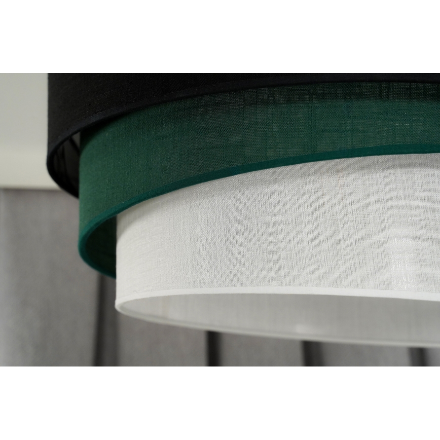 Duolla - Lámpara colgante TRIO 1xE27/15W/230V diá. 45 cm negro/verde/blanco
