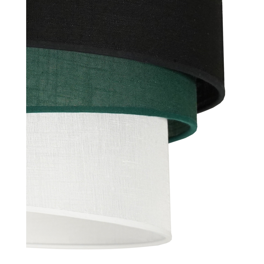 Duolla - Lámpara colgante TRIO 1xE27/15W/230V diá. 45 cm negro/verde/blanco