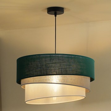 Duolla - Lámpara colgante TRIO 1xE27/15W/230V diá. 45 cm verde/gris/blanco