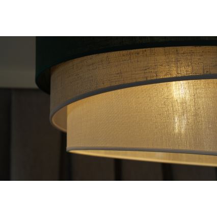 Duolla - Lámpara colgante TRIO 1xE27/15W/230V diá. 45 cm verde/gris/blanco