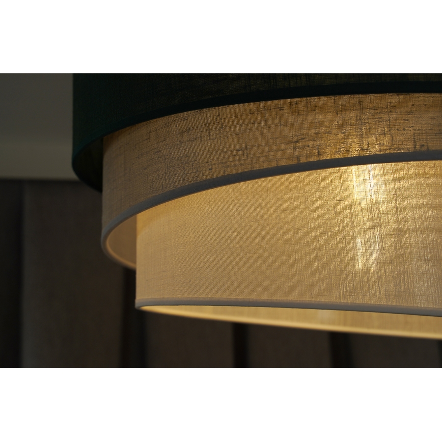 Duolla - Lámpara colgante TRIO 1xE27/15W/230V diá. 45 cm verde/gris/blanco