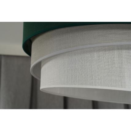 Duolla - Lámpara colgante TRIO 1xE27/15W/230V diá. 45 cm verde/gris/blanco