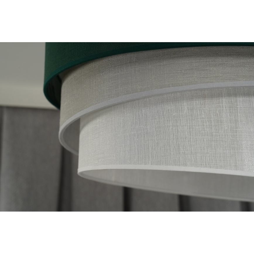 Duolla - Lámpara colgante TRIO 1xE27/15W/230V diá. 45 cm verde/gris/blanco
