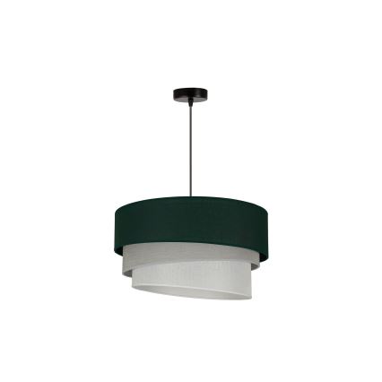 Duolla - Lámpara colgante TRIO 1xE27/15W/230V diá. 45 cm verde/gris/blanco