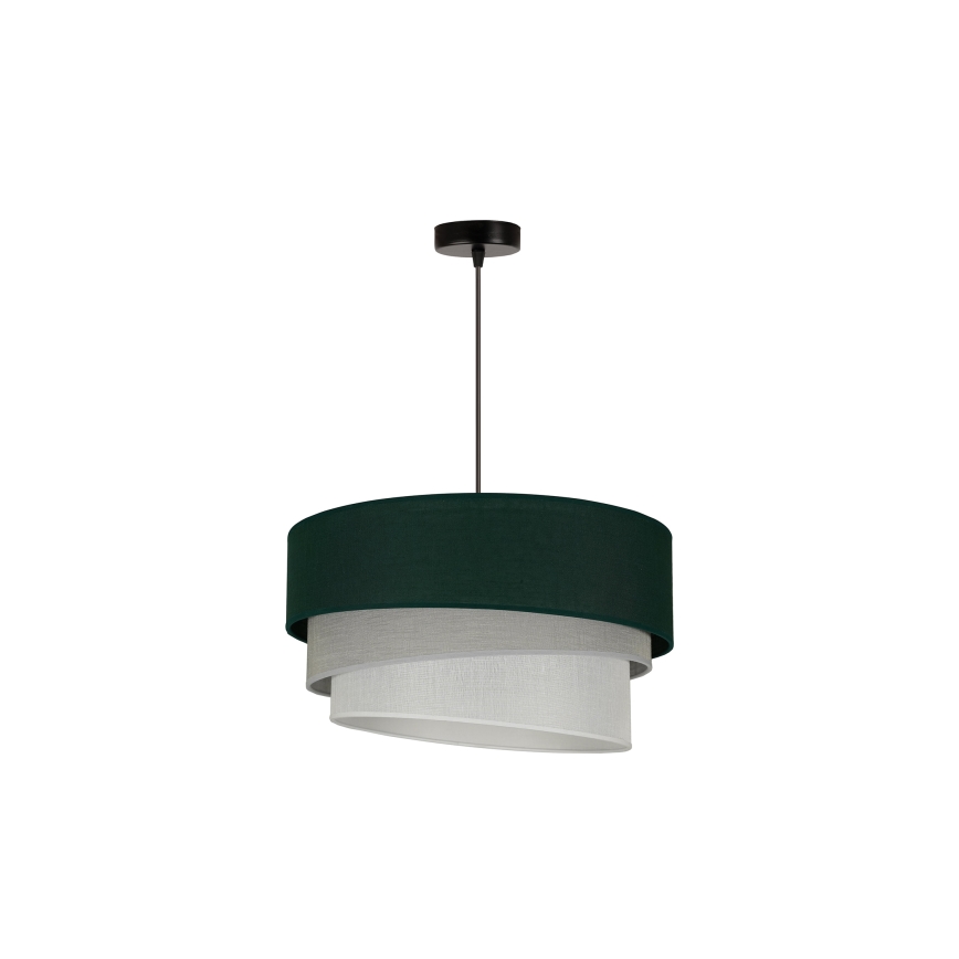 Duolla - Lámpara colgante TRIO 1xE27/15W/230V diá. 45 cm verde/gris/blanco