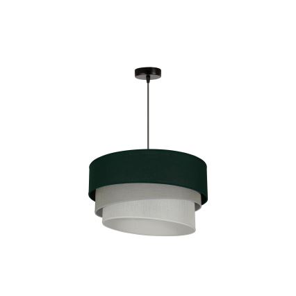 Duolla - Lámpara colgante TRIO 1xE27/15W/230V diá. 45 cm verde/gris/blanco