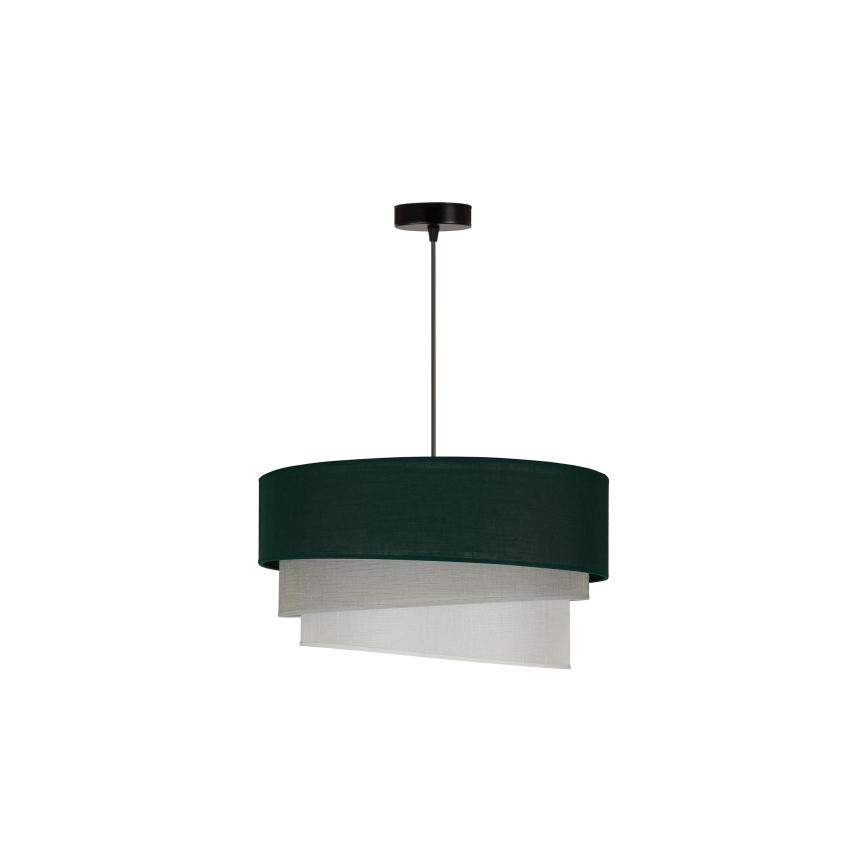 Duolla - Lámpara colgante TRIO 1xE27/15W/230V diá. 45 cm verde/gris/blanco