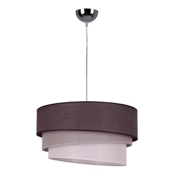 Duolla - Lámpara colgante TRIO 1xE27/40W/230V diá. 45 cm antracita/gris/blanco