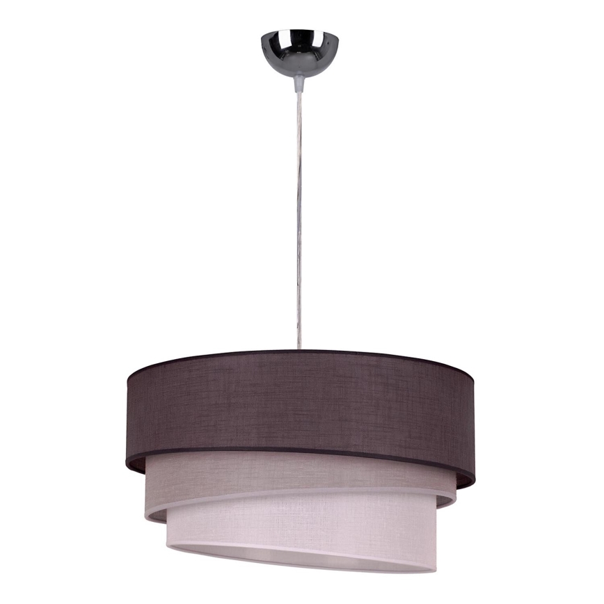 Duolla - Lámpara colgante TRIO 1xE27/40W/230V diá. 45 cm antracita/gris/blanco