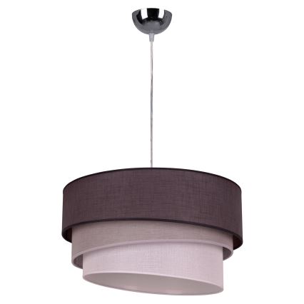 Duolla - Lámpara colgante TRIO 1xE27/40W/230V diá. 45 cm antracita/gris/blanco
