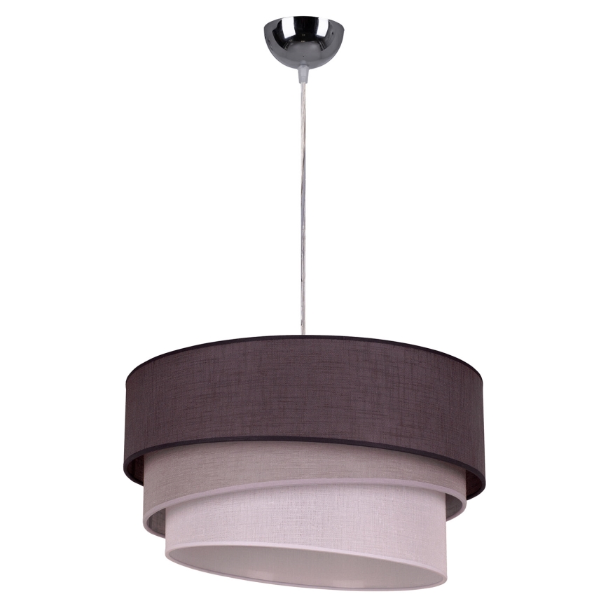 Duolla - Lámpara colgante TRIO 1xE27/40W/230V diá. 45 cm antracita/gris/blanco