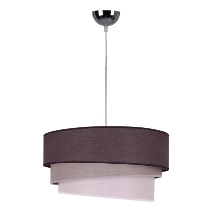 Duolla - Lámpara colgante TRIO 1xE27/40W/230V diá. 45 cm antracita/gris/blanco