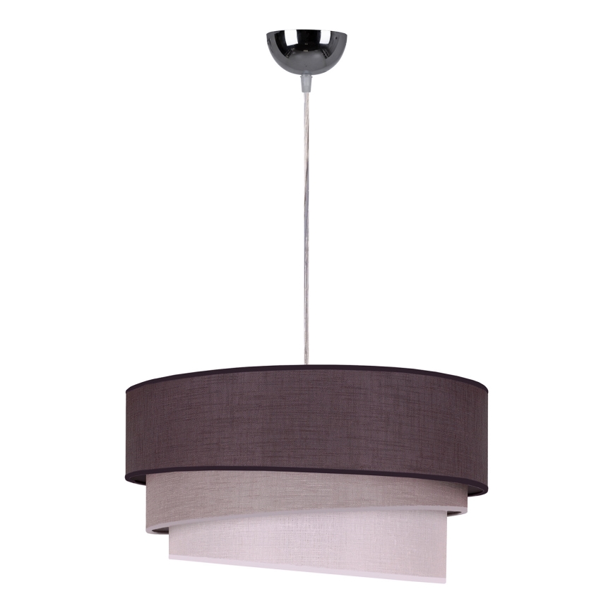 Duolla - Lámpara colgante TRIO 1xE27/40W/230V diá. 45 cm antracita/gris/blanco