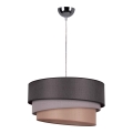 Duolla - Lámpara colgante TRIO 1xE27/40W/230V diá. 45 cm antracita/gris/marrón