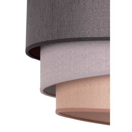 Duolla - Lámpara colgante TRIO 1xE27/40W/230V diá. 45 cm antracita/gris/marrón