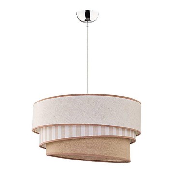 Duolla - Lámpara colgante TRIO 1xE27/40W/230V diá. 45 cm beige/marrón