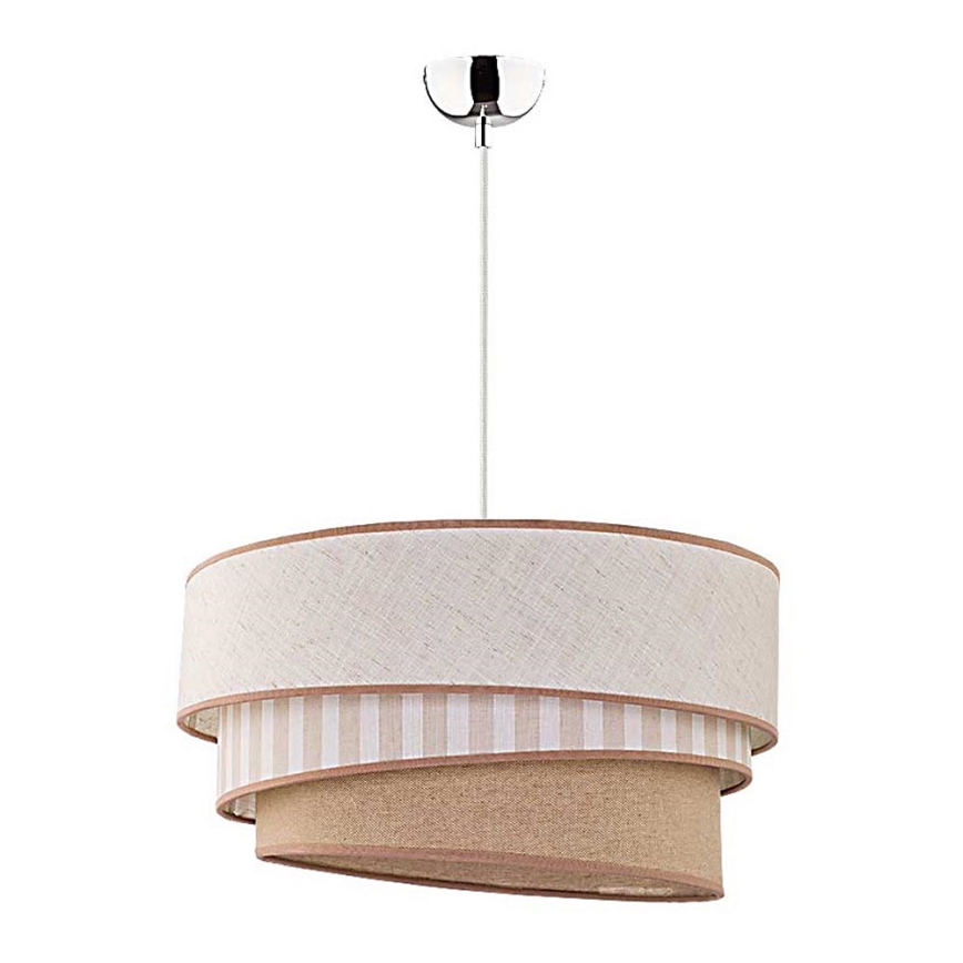 Duolla - Lámpara colgante TRIO 1xE27/40W/230V diá. 45 cm beige/marrón