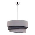 Duolla - Lámpara colgante TRIO 1xE27/40W/230V diá. 45 cm gris/negro