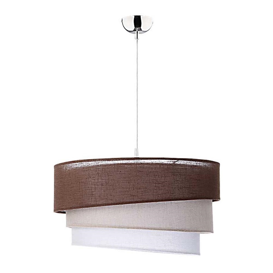 Duolla - Lámpara colgante TRIO 1xE27/40W/230V diá. 45 cm marrón/beige/blanco