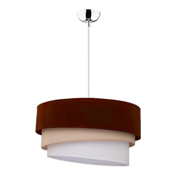 Duolla - Lámpara colgante TRIO 1xE27/40W/230V diá. 45 cm marrón/beige/blanco