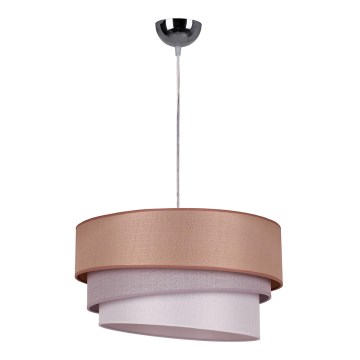 Duolla - Lámpara colgante TRIO 1xE27/40W/230V diá. 45 cm marrón/gris/plata