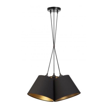 Duolla - Lámpara colgante TWIGGY 3xE27/40W/230V diá. 45 cm negro
