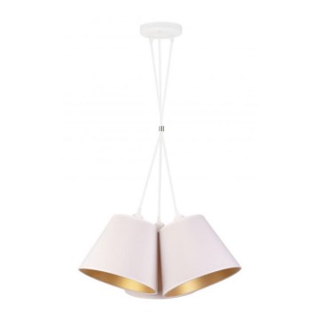 Duolla - Lámpara colgante TWIGGY 3xE27/40W/230V diá. 60 cm blanco