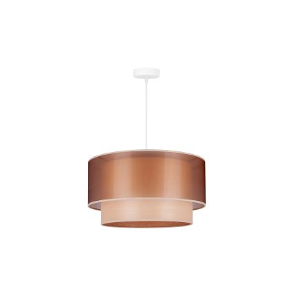 Duolla - Lámpara colgante WOOD BOHO 1xE27/15W/230V diá. 45 cm cobre/beige