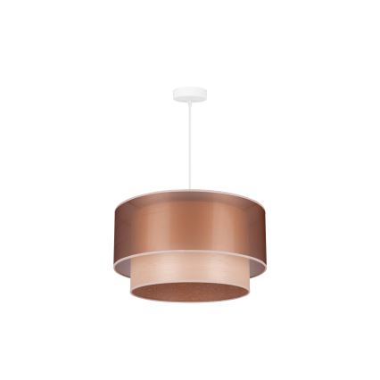 Duolla - Lámpara colgante WOOD BOHO 1xE27/15W/230V diá. 45 cm cobre/beige