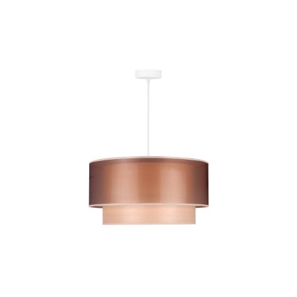 Duolla - Lámpara colgante WOOD BOHO 1xE27/15W/230V diá. 45 cm cobre/beige
