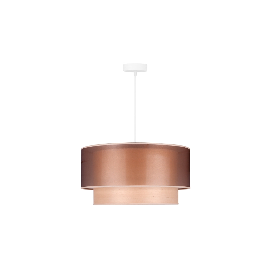 Duolla - Lámpara colgante WOOD BOHO 1xE27/15W/230V diá. 45 cm cobre/beige