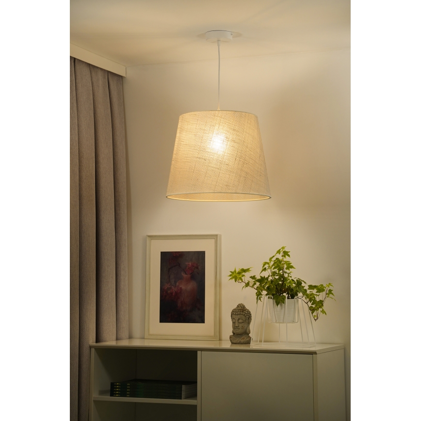Duolla - Lámpara colgante YUTE 1xE27/15W/230V diá. 38 cm gris