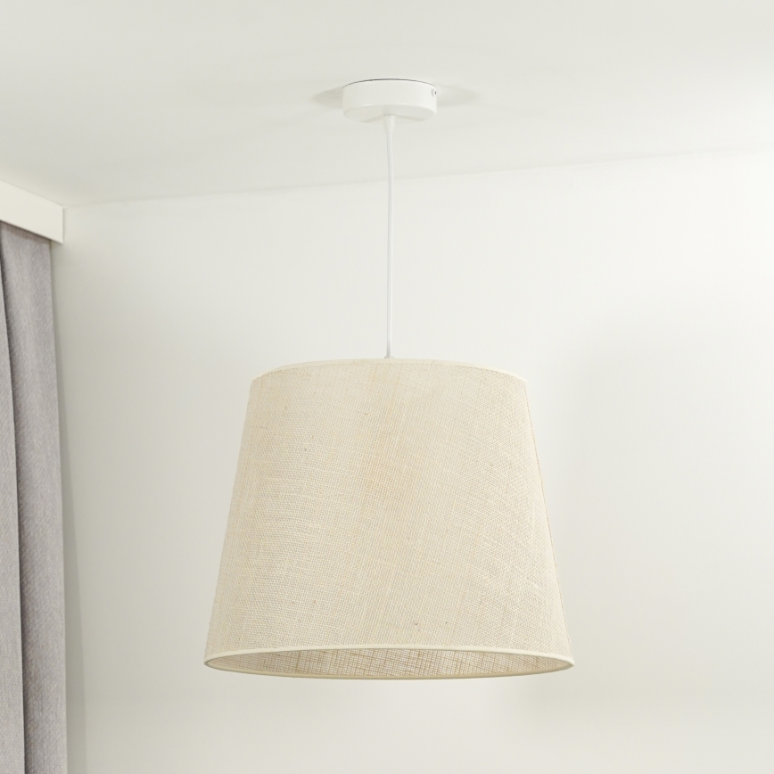 Duolla - Lámpara colgante YUTE 1xE27/15W/230V diá. 38 cm gris