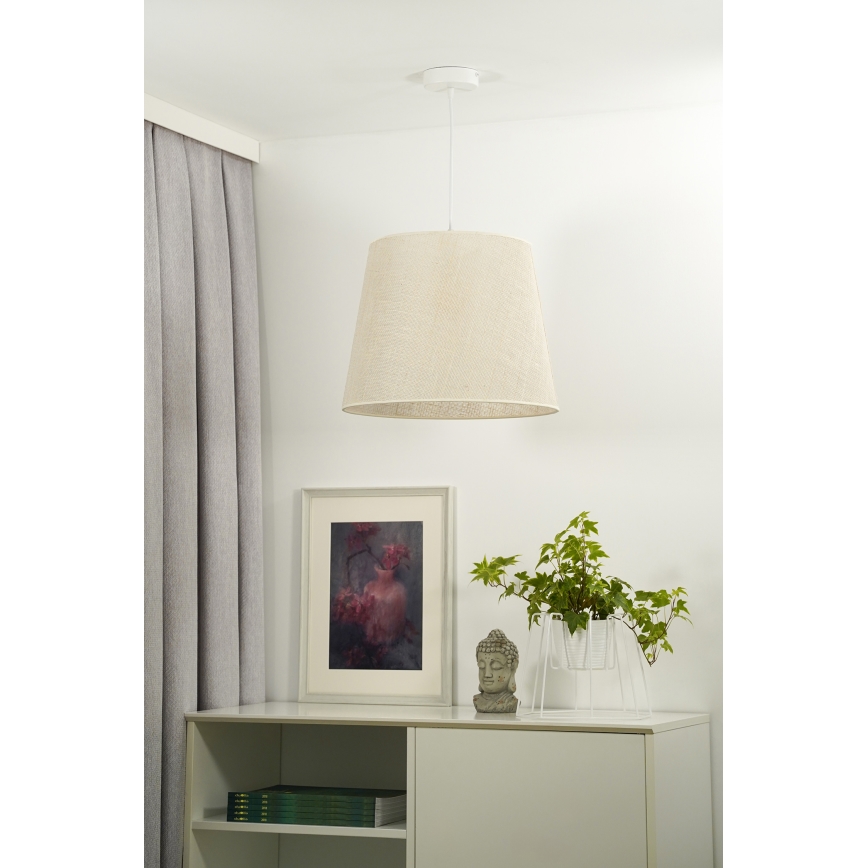 Duolla - Lámpara colgante YUTE 1xE27/15W/230V diá. 38 cm gris