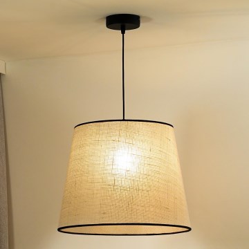 Duolla - Lámpara colgante YUTE 1xE27/15W/230V diá. 38 cm gris/negro
