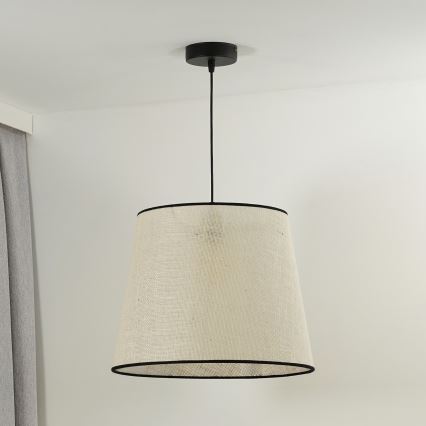 Duolla - Lámpara colgante YUTE 1xE27/15W/230V diá. 38 cm gris/negro