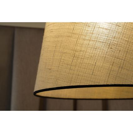 Duolla - Lámpara colgante YUTE 1xE27/15W/230V diá. 38 cm gris/negro