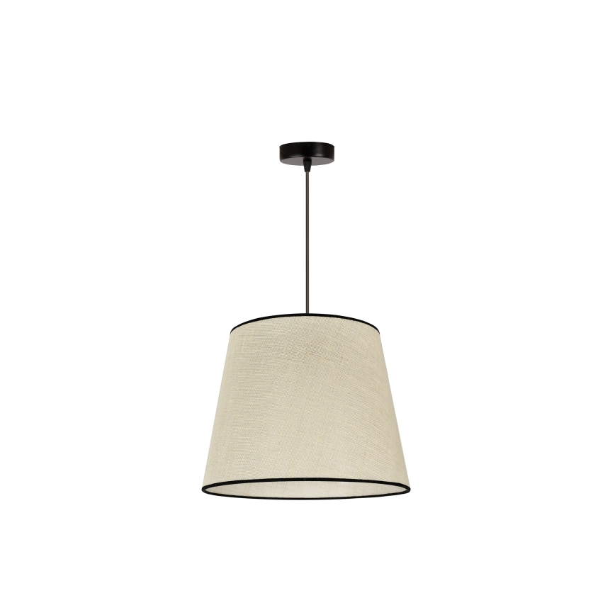 Duolla - Lámpara colgante YUTE 1xE27/15W/230V diá. 38 cm gris/negro