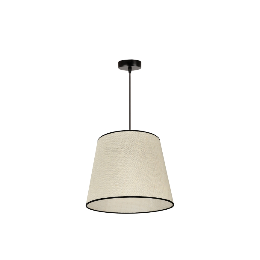 Duolla - Lámpara colgante YUTE 1xE27/15W/230V diá. 38 cm gris/negro