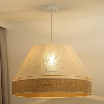 Duolla - Lámpara colgante YUTE AVIGNON 1xE27/15W/230V diá. 60 cm color crema/beige