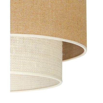 Duolla - Lámpara colgante YUTE BOHO 1xE27/15W/230V diá. 45 cm marrón/color crema