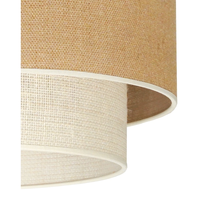 Duolla - Lámpara colgante YUTE BOHO 1xE27/15W/230V diá. 45 cm marrón/color crema