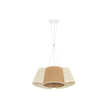 Duolla - Lámpara colgante YUTE ROSSA 3xE27/15W/230V gris/marrón