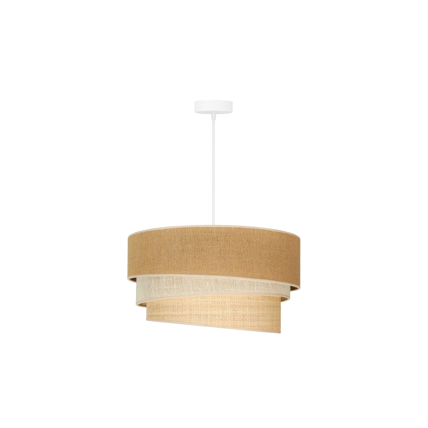 Duolla - Lámpara colgante YUTE TRIO 1xE27/15W/230V diá. 45 cm marrón/gris/beige