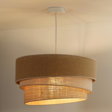 Duolla - Lámpara colgante YUTE TRIO 3xE27/15W/230V diá. 60 cm marrón/gris/beige