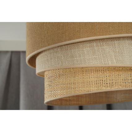 Duolla - Lámpara colgante YUTE TRIO 3xE27/15W/230V diá. 60 cm marrón/gris/beige