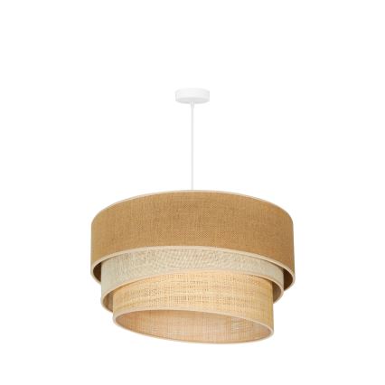 Duolla - Lámpara colgante YUTE TRIO 3xE27/15W/230V diá. 60 cm marrón/gris/beige