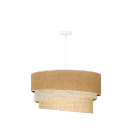 Duolla - Lámpara colgante YUTE TRIO 3xE27/15W/230V diá. 60 cm marrón/gris/beige