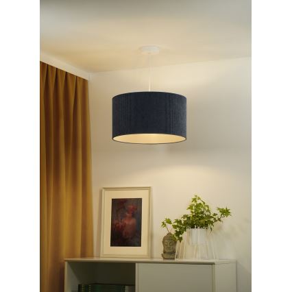 Duolla - Lámpara de araña de cable CORDUROY 1xE27/15W/230V d. 40 cm azul oscuro